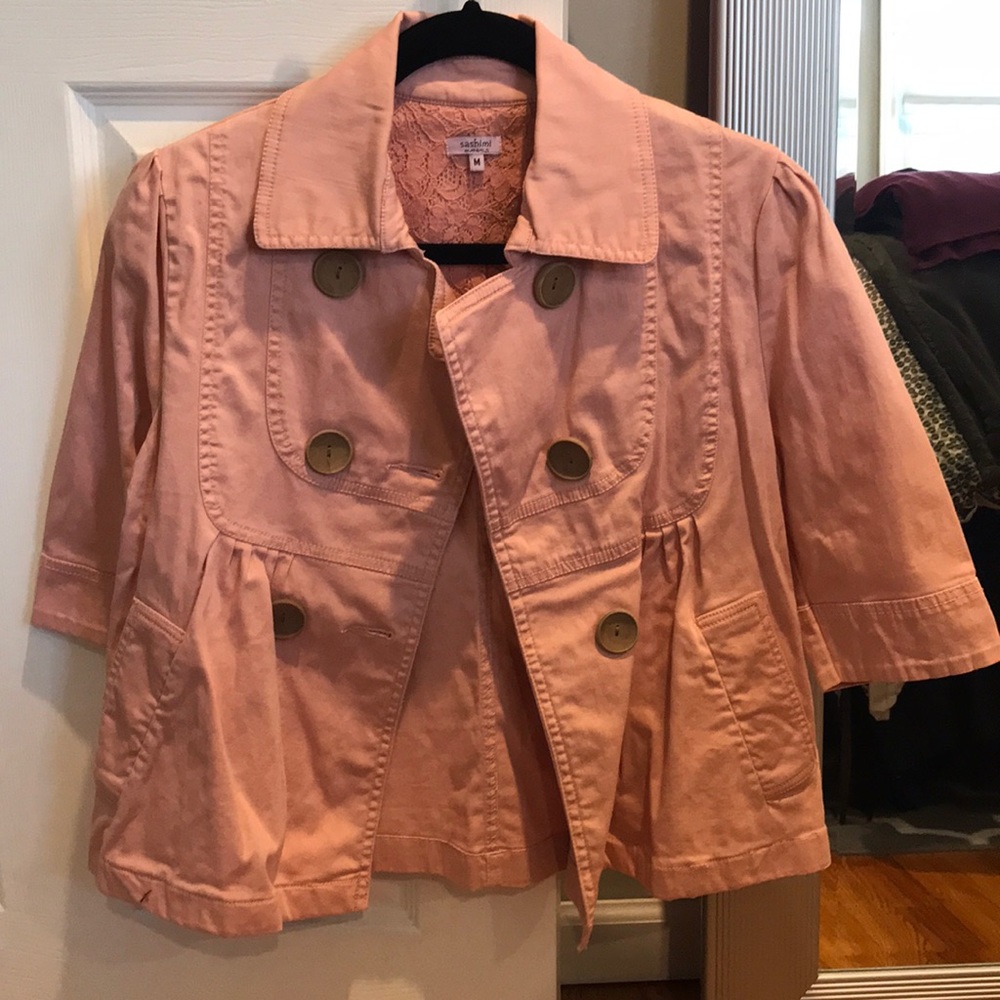 Pink 3/4 Sleeve Jacket